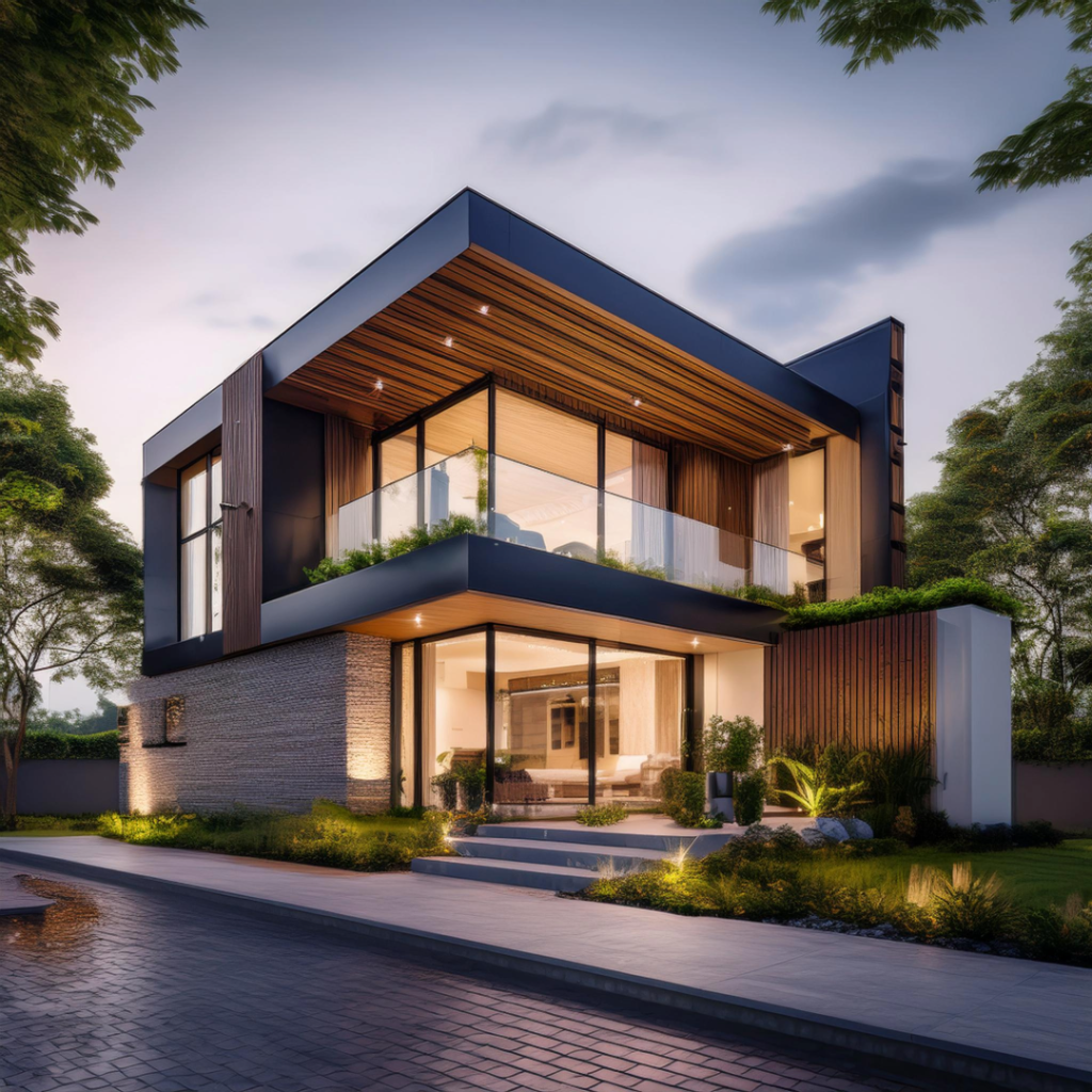 Untitled (36) two story modern wooden house