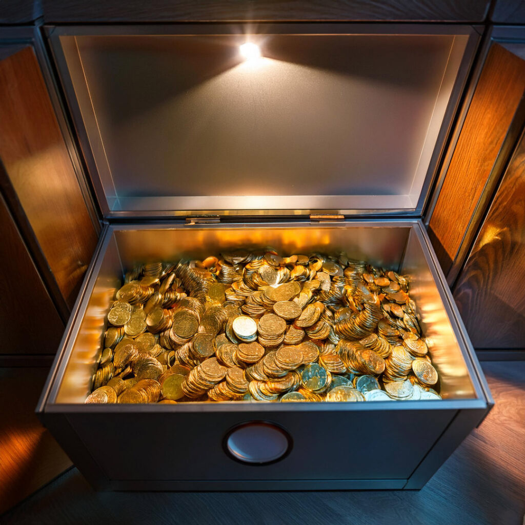 gold filled with gold coins