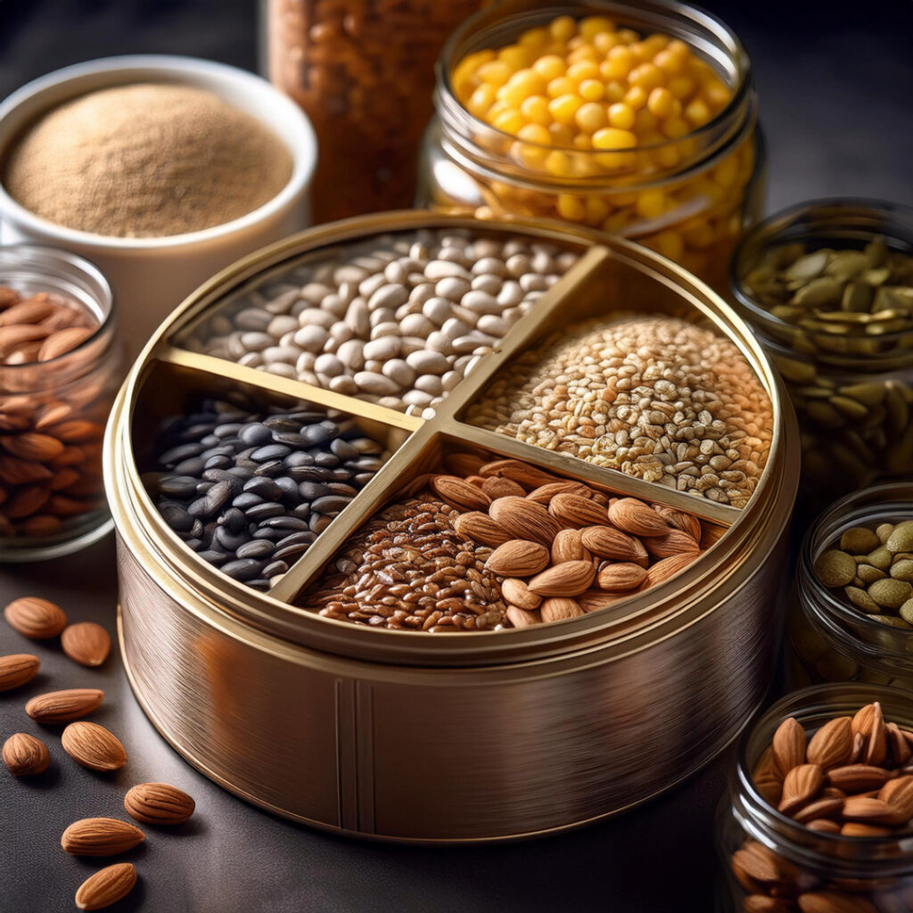 commodities, almonds, pasta, and other grains